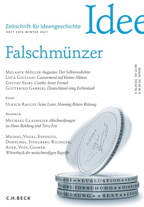 Zeitschrift fur Ideengeschichte Heft XV/4 Winter 2021 (Pamphlet)