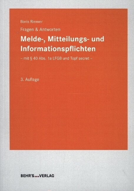 Melde-, Mitteilungs- und Informationspflichten (Paperback)