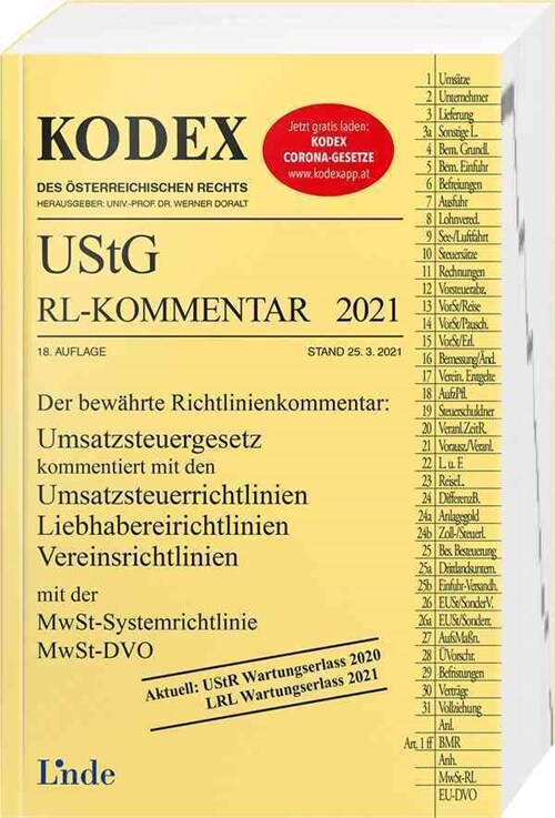 KODEX UStG-Richtlinien-Kommentar 2021 (Paperback)