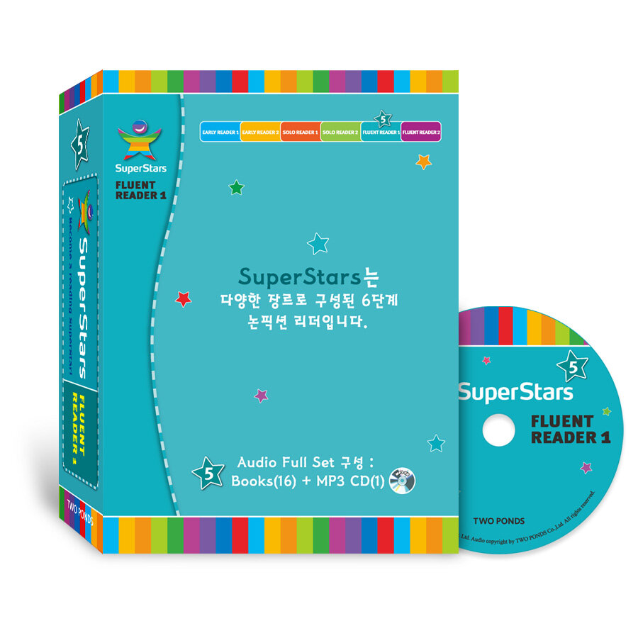 SuperStars 5 Set (Fluent Reader 1) (New) (Paperback 16권 + MP3 CD 1장 )
