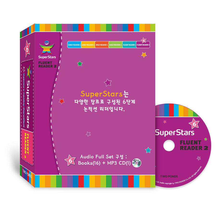 SuperStars 6 Set (Fluent Reader 2) (New) (Paperback 16권 + MP3 CD 1장 )