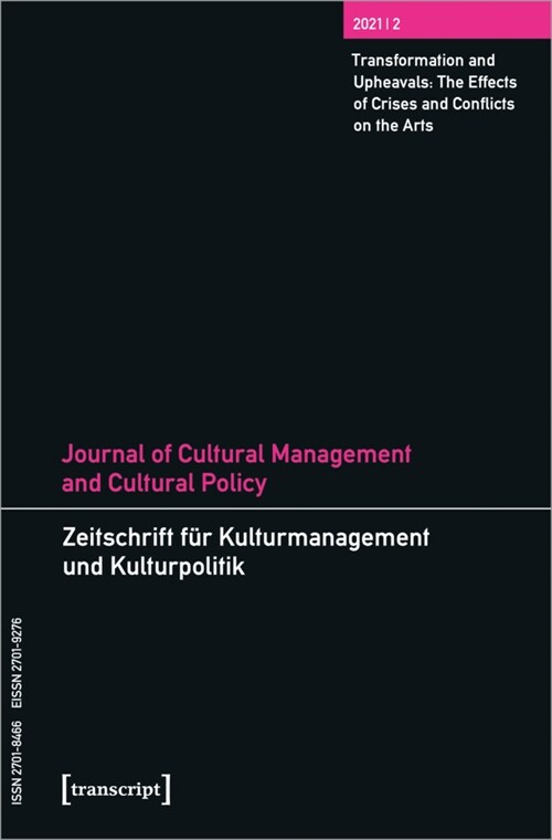 Journal of Cultural Management and Cultural Policy/Zeitschrift fur Kulturmanagement und Kulturpolitik (Paperback)