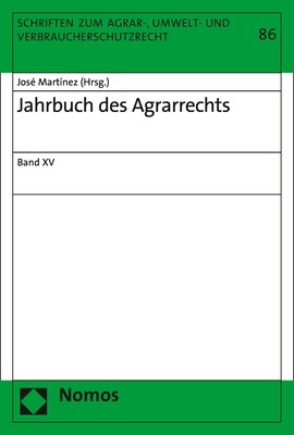 Jahrbuch Des Agrarrechts: Band XV (Paperback)