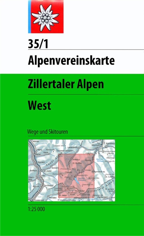 Zillertaler Alpen - West (Sheet Map)