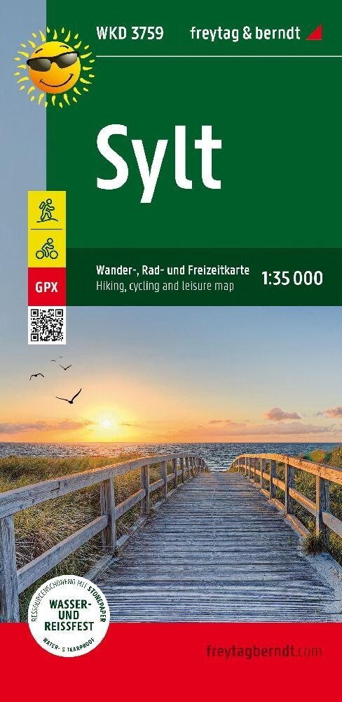 Sylt, Wander- und Radkarte 1:35.000 (Sheet Map)