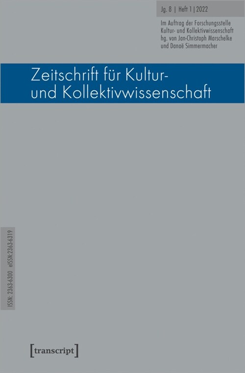 Zeitschrift fur Kultur- und Kollektivwissenschaft (Paperback)