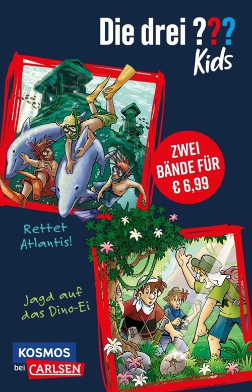 Die drei  Kids: Doppelband. Enthalt die Bande: Rettet Atlantis! / Jagd auf das Dino-Ei (Paperback)