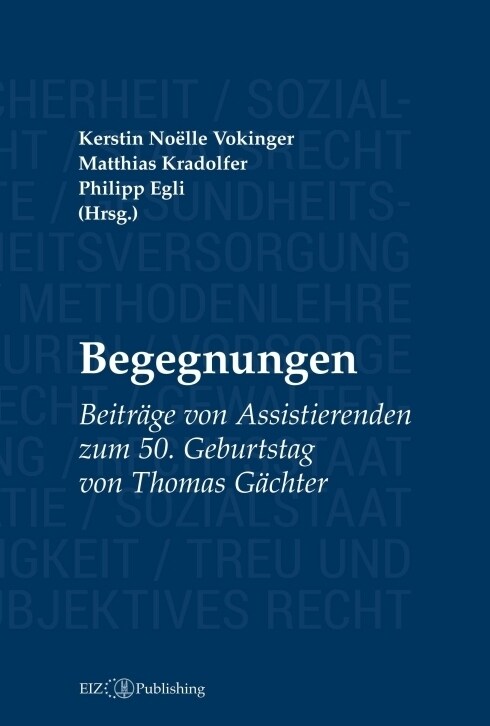 Begegnungen: Beitr?e von Assistierenden zum 50. Geburtstag von Thomas G?hter (Hardcover)