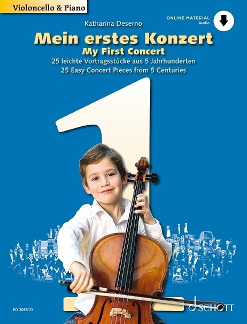 My First Concert: 25 Concert Pieces from 5 Centuries for Cello and Piano - Book/Audio Online (Paperback)