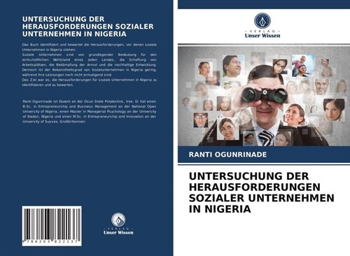 UNTERSUCHUNG DER HERAUSFORDERUNGEN SOZIALER UNTERNEHMEN IN NIGERIA (Paperback)