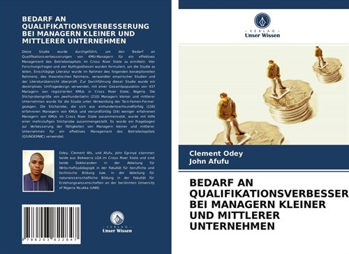 BEDARF AN QUALIFIKATIONSVERBESSERUNG BEI MANAGERN KLEINER UND MITTLERER UNTERNEHMEN (Paperback)