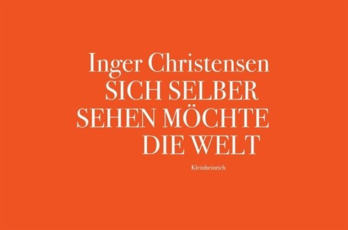 Sich selber sehen mochte die Welt (Hardcover)