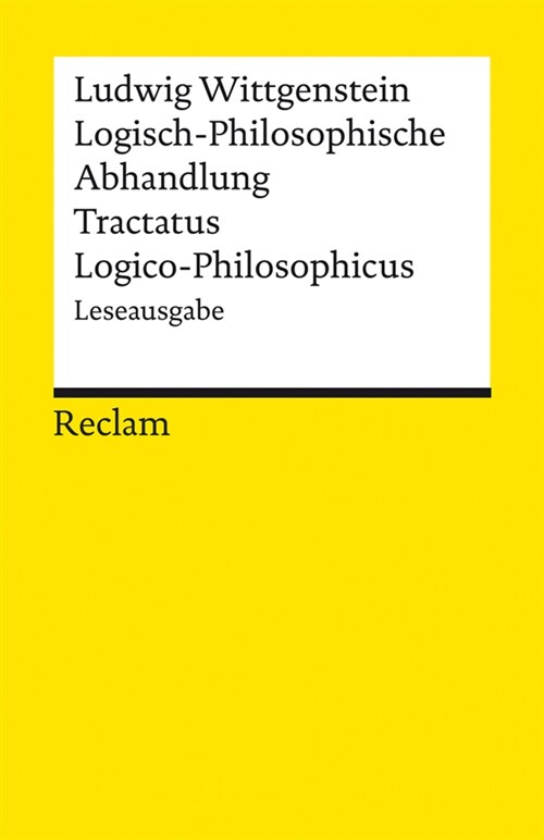 Logisch-Philosophische Abhandlung. Tractatus Logico-Philosophicus (Paperback)