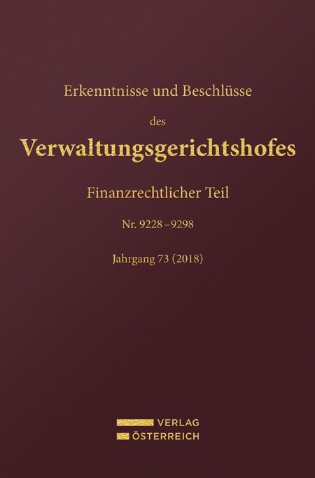 Erkenntnisse und Beschlusse des Verwaltungsgerichtshofes (Hardcover)