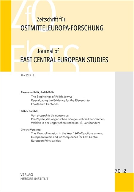 Zeitschrift fur Ostmitteleuropa-Forschung (ZfO) 70/2 / Journal of East Central European Studies (JECES) (Paperback)