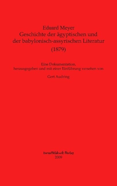 Geschichte der agyptischen und der babylonisch-assyrischen Literatur (Paperback)