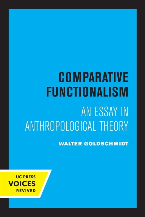 Comparative Functionalism: An Essay in Anthropological Theory (Paperback)