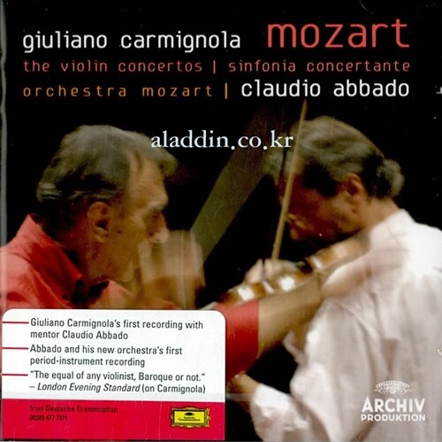 [중고] [수입] 모차르트 : 바이올린 협주곡 (2CD)