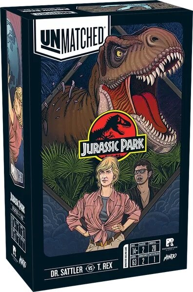 Unmatched Jurassic Park Sattler Vs T Rex (Board Games)