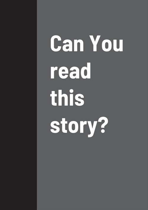 Can You read this story? (Paperback)