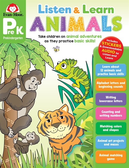 [Evan-Moor] Listen and Learn: Animals, Grade Prek (Paperback)