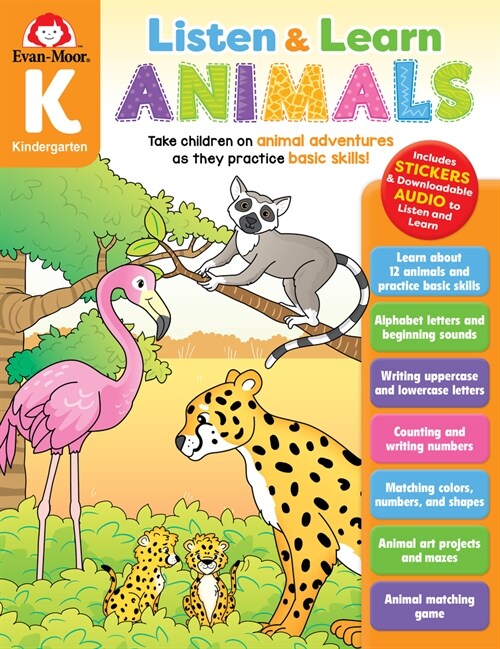[Evan-Moor] Listen and Learn: Animals, Grade K (Paperback)