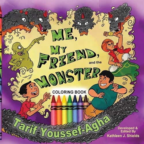 Me, My Friend, and the Monster, Coloring Book (Paperback)