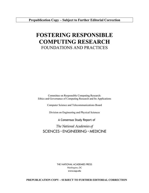 Fostering Responsible Computing Research: Foundations and Practices (Paperback)