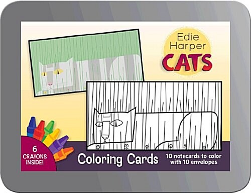 Cats:Edie Harper Coloring Cards (Hardcover)
