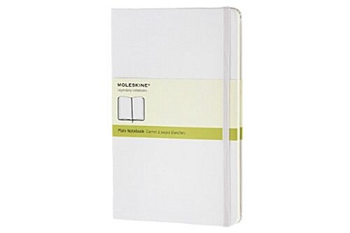Moleskine Classic Notebook, Large, Plain, White, Hard Cover (Hardcover)