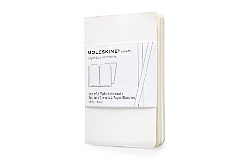 Moleskine Volant Notebook (Set of 2 ), Extra Small, Plain, White, Soft Cover (2.5 X 4) (Other)