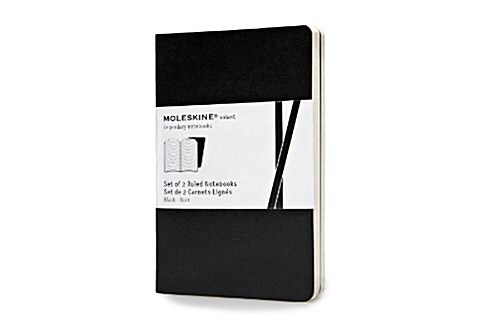 Moleskine Volant Notebook (Set of 2 ), Pocket, Ruled, Black, Soft Cover (3.5 X 5.5) (Other)