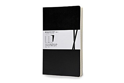 Moleskine Volant Notebook (Set of 2 ), Large, Ruled, Black, Soft Cover (5 X 8.25) (Other)