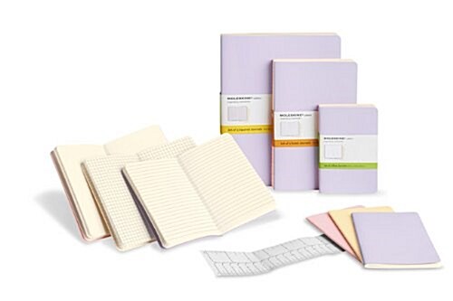 Moleskine Cahier Journal (Set of 3), Pocket, Plain, Persian Lilac, Frangipane Yellow, Peach Blossom Pink, Soft Cover (3.5 X 5.5) (Other)