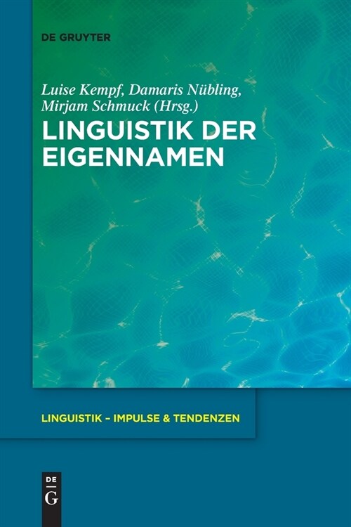 Linguistik Der Eigennamen (Paperback)