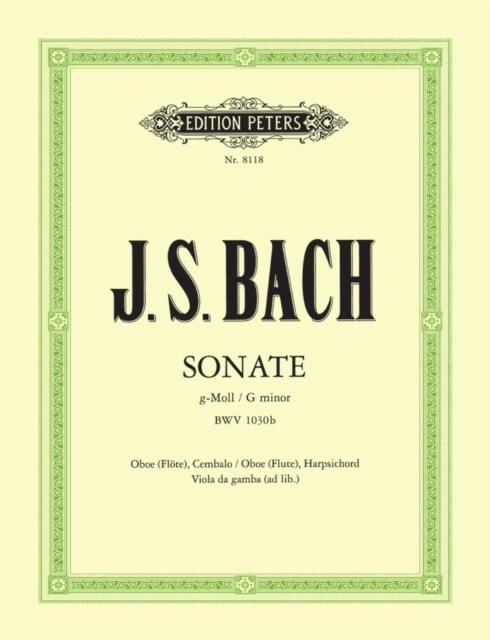 Sonata in G minor BWV 1030b (Sheet Music)