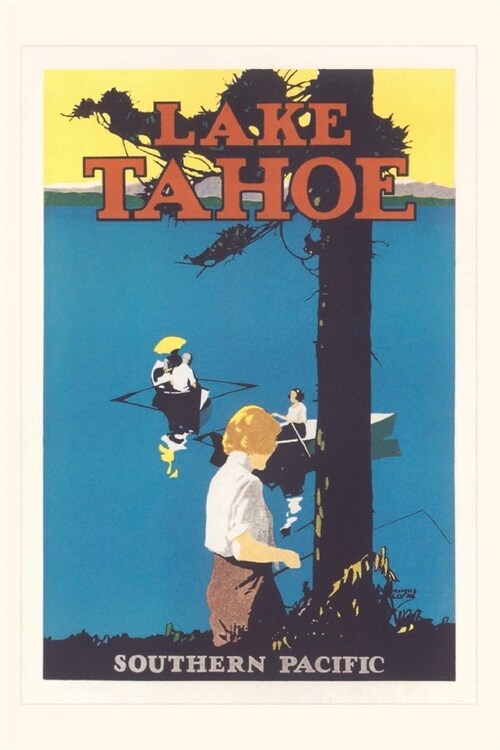 Vintage Journal Travel Poster for Lake Tahoe (Paperback)