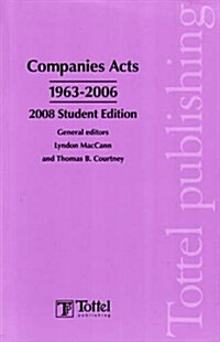 Companies Acts 1963-2006 (Paperback, Student ed)