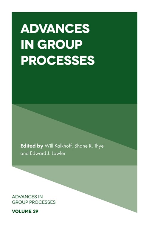 Advances in Group Processes (Hardcover)