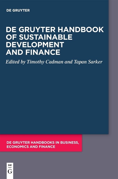 de Gruyter Handbook of Sustainable Development and Finance (Hardcover)