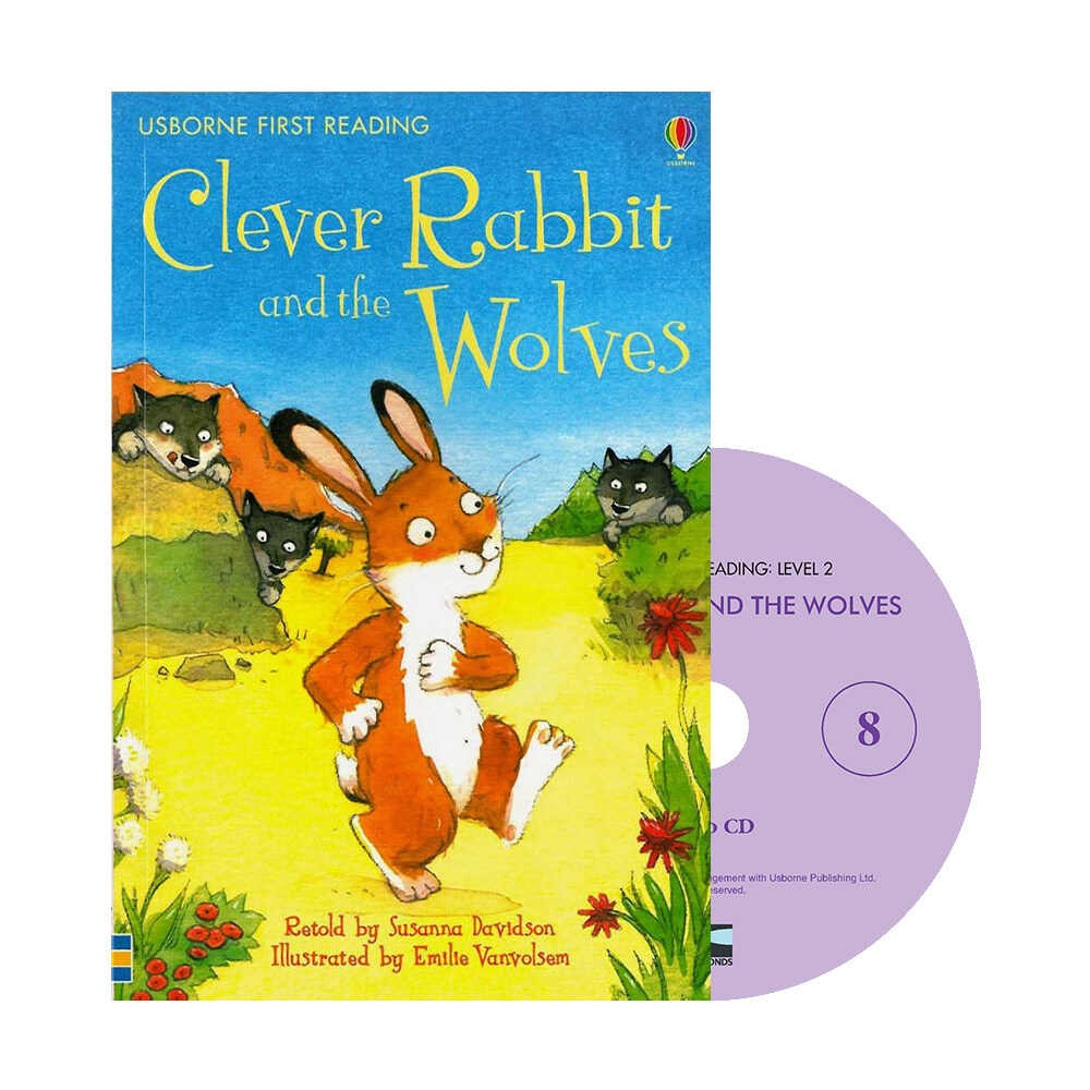 Usborne First Reading Set 2-08 : Clever Rabbit and the Wolves ( Paperback + CD)