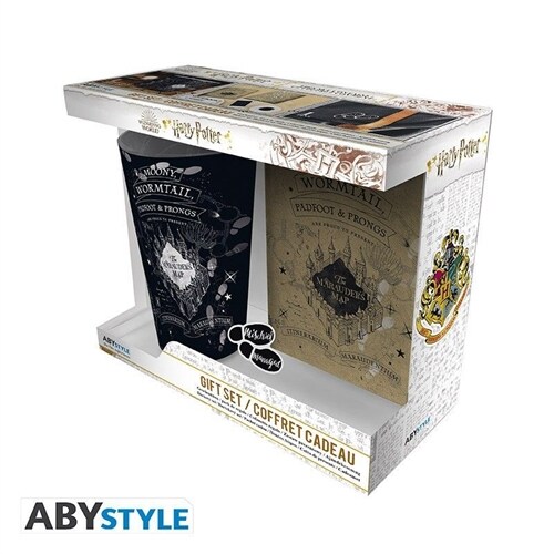 ABY style - Harry Potter - Marauders Map Giftset XL-Glas, Pin und Notizbuch (General Merchandise)