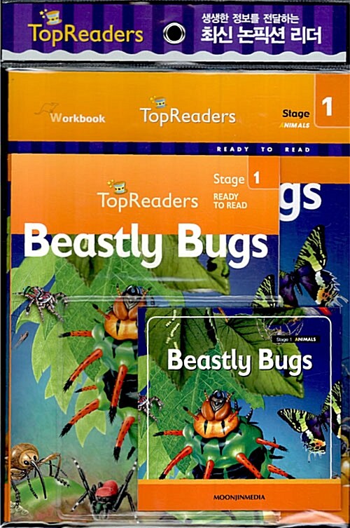 [중고] Top Readers 1-02 : Animals-Beastly Bugs (Paperback + Workbook + Audio CD 1장)