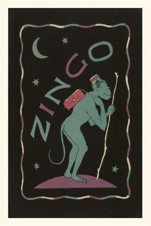 Vintage Journal Zingo Blue Monkey (Paperback)