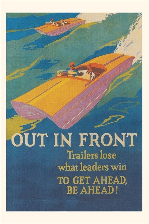 Vintage Journal Out in Front, Racing Speedboats (Paperback)