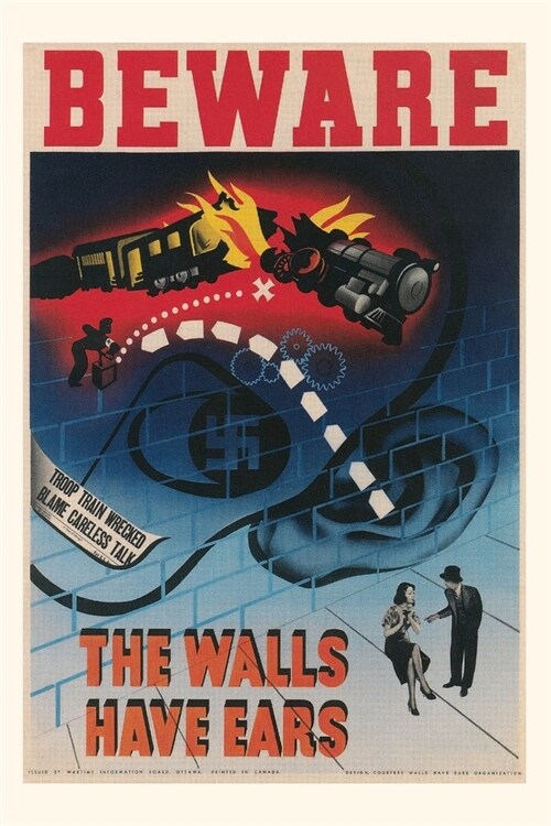 Vintage Journal Beware, the Walls Have Ears (Paperback)