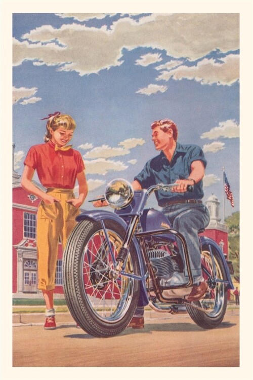 Vintage Journal Couple with Motorcycle (Paperback)