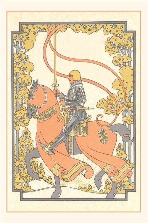 Vintage Journal Art Nouveau Knight on Charger (Paperback)