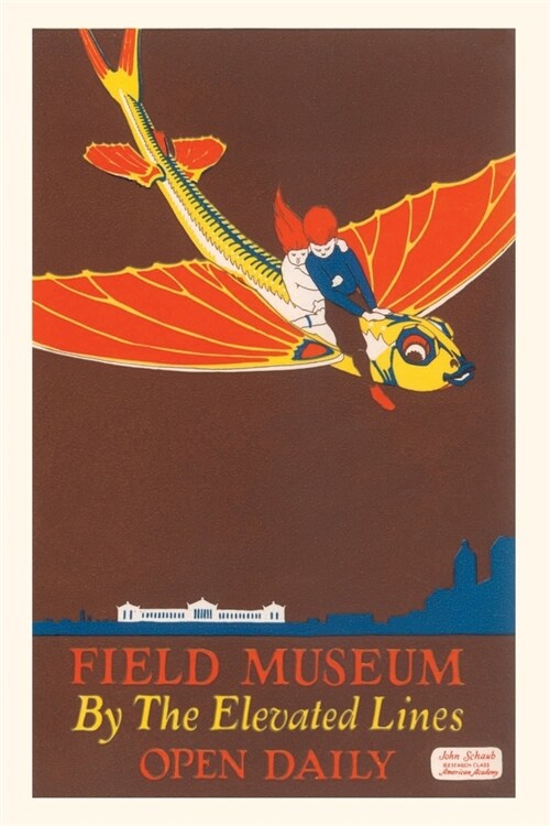 Vintage Journal Poster for Field Museum with Children on Giant Koi (Paperback)