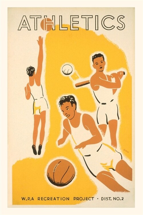 Vintage Journal WPA Athletics Poster (Paperback)